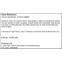 Cava Seco FREIXENET CORDÓN NEGRO, botella 75 cl