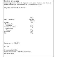 CARLIT pate laberatua, moztuta, gutxieneko erosketa 100 g