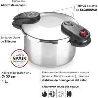 Olla a presión super rápida SPACE, apto para todo tipo de cocinas ALZA, 6l