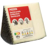 Queso semicurado mezcla EROSKI, cuña 400 g