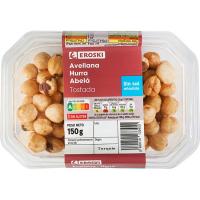 Avellanas tostadas EROSKI, tarrina 150 g