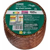 Queso curado de oveja EROSKI MAESTRO, pieza 1,025 kg