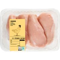 Pechuga enteras de pollo EROSKI, 3-5 uds, bandeja peso aprox. 1.1 kg