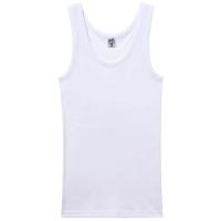 Camiseta interior hombre de tirantes de algodón, blanco ABANDERADO, talla 60
