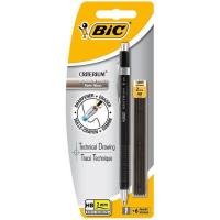 Portaminas Criterium, punta 2mm, 6 recambios, surtido color: negro o blanco BIC