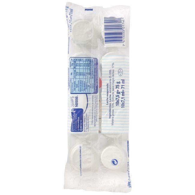 Leche Evaporizada IDEAL, porciones, pack 10x7,5 g