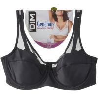 Sujetador mujer con aro Generous, negro DIM, talla 105C