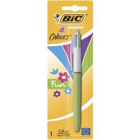 Bolígrafo de 4 colores cuerpo pastel punta 1 mm, ¿Cuál te llegará? Fun BIC, 1 ud