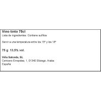 Vino Tinto Reserva D.O. Rioja VIÑA SALCEDA, botella 75 cl