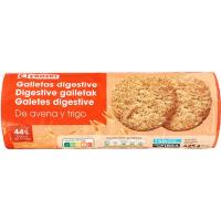 Galleta Digestive de avena y trigo EROSKI, paquete 425 g