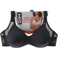 Sujetador reductor mujer con aro Generous, negro DIM, talla 95C