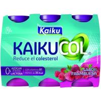 Bebida fermentada sabor frambuesa KAIKUCOL ZERO, pack 6x65 ml
