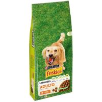 Alimento de ave y verdura para perro adulto FRISKIES, saco 15 kg