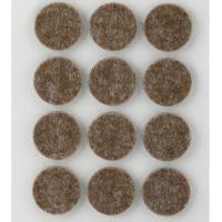 Fieltro adhesivo lana color marrón Ø 22 mm INOFIX, pack 12 uds