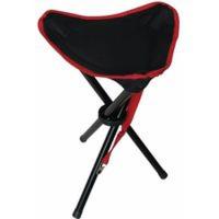 Taburete de camping plegable en acero y poliéster, 32x32x43 cm