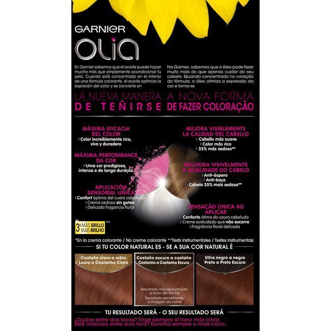 Tinte caoba N.5.5 OLIA, caja 1 ud