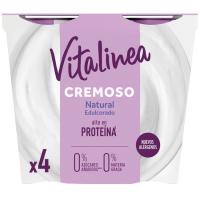 Yogur desnat. natural edulcorado DANONE VITALINEA, pack 4x120 g