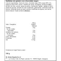 Chocogalleta sin gluten SCHAR, paquete 150 g