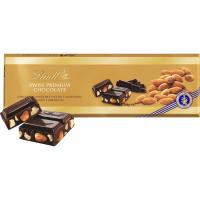 Chocolate negro-almendras LINDT Oro, tableta 300 g