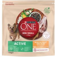 PURINA ONE MY DOG IS ACTIVE oilaskoa & arroza, paketea 1,5 kg