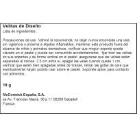 VAHINE diseinuko kandelatxoak, blisterra 1 ale