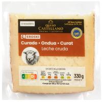 Queso curado de oveja EROSKI, cuña 330 g
