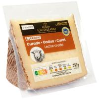 Queso curado de oveja EROSKI, cuña 330 g