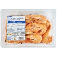 Langostino cocido calibre 40/50 EROSKI, bandeja 450 g