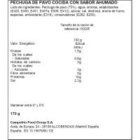 Pechuga de pavo braseada CAMPOFRÍO FINÍSSIMAS, bandeja 170 g