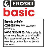 Esponja suave EROSKI BASIC, pack 2 uds