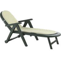 Tumbona con cojin verde, 1 ud