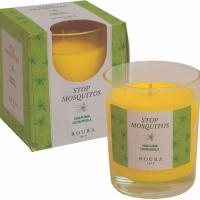Vela en vaso de cristal Citronela, auyentador de mosquitos ROURA, 1 ud