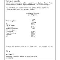 Harina de espelta integral bio ECOCESTA, paquete 500 g