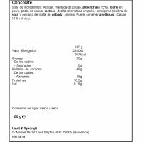 LINDT esnedun txokolatea almendrekin, tableta 100 g