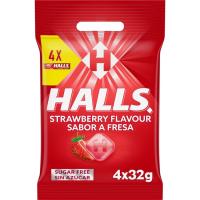 Caramelo de fresa sin azúcar HALLS VITA-C, paquete 128 g
