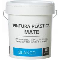Pintura plástica de interior color blanco mate, bote 15l