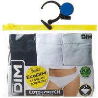 Braga mujer algodón elástico, negro/blanco/gris talla G ECODIM, pack 3 uds