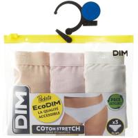 Braga mujer algodón elástico, piel/rosa/blanco talla M ECODIM, pack 3 uds