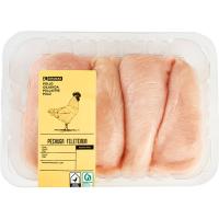 Filetes de pechuga de pollo EROSKI, bandeja peso aprox. 1 kg