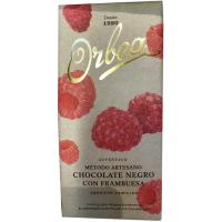 Chocolate negro con frambuesa ORBEA, tableta 125 g