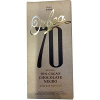 Chocolate negro origen Madag. 70 % cacao ORBEA, tableta 100 g
