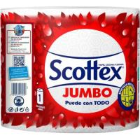 Papel de cocina jumbo SCOTTEX, paquete 1 rollo