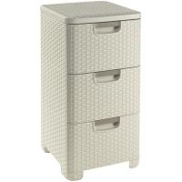 Organizados de 3 cajones Style blanco, CURVER, 378x328x600mm