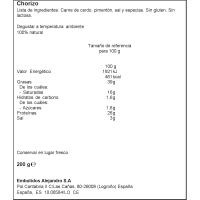 Chorizo sarta natural ALEJANDRO, sarta 200 g