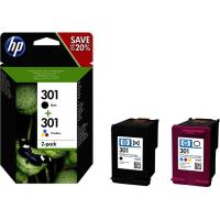 Cartucho tinta original, negro + tricolor, N9J72AE, 301 HP, 2 uds