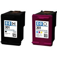 Cartucho tinta original, negro + tricolor, N9J72AE, 301 HP, 2 uds