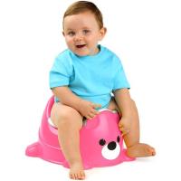 Orinal ergonómico con forma de osito en color rosa, muy resistente MOLTO