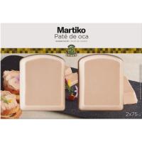 Paté de oca superior MARTIKO, pack 2x75 g