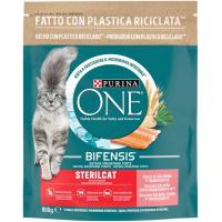 Alimento de salmón gato esterilizado PURINA One, bolsa 800 g