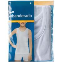 Camiseta interior infantil sin mangas de algodón, blanco ABANDERADO, talla 4